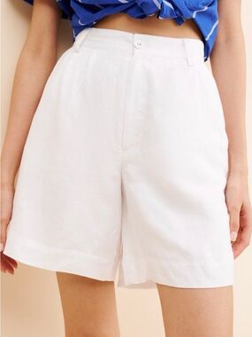 ROLLA'S White High-Waist Linen  Shorts
